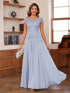 Floriane lavender front view mother of the bride dress