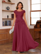 Floriane burgundy alternate front view 2 mother of the bride dress
