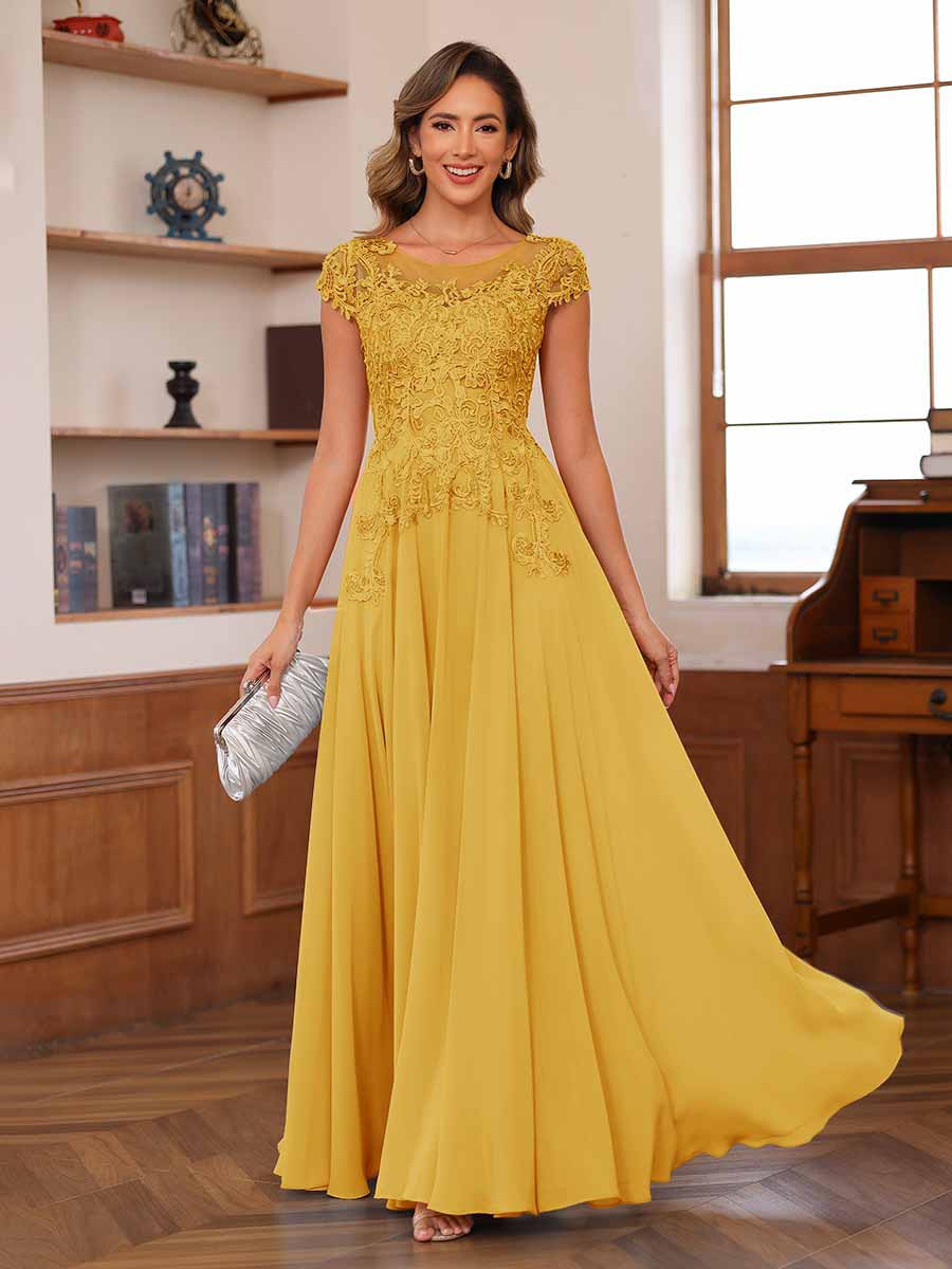 Floriane gold alternate front view 2 mother of the bride dress