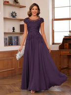 Floriane plum alternate front view 2 mother of the bride dress