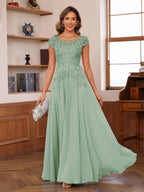 Floriane sage green alternate front view 2 mother of the bride dress