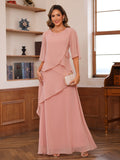 Vallorie Mauve front view wedding guest dress