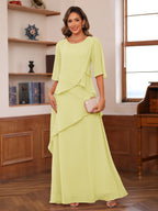 Xiomara Claire Daffodil front view mother of the bride dress