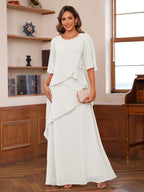 Nadine ivory alternate front view 2 mother of the bride dress