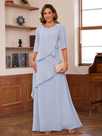 Vallorie Lavender front view wedding guest dress