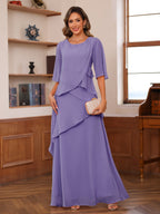 Xiomara Claire Lilac front view mother of the bride dress