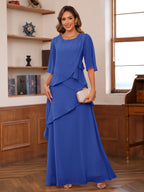 Nadine royal blue alternate front view 2 mother of the bride dress
