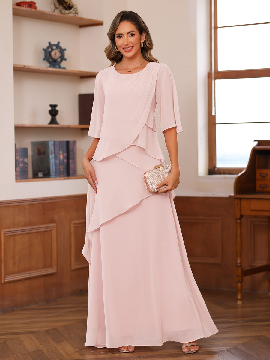 Vallorie Pearl Pink back view wedding guest dress