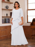 Vallorie White front view wedding guest dress