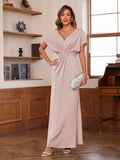 Yseult Dawn Blush front view mother of the bride dress