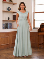 Fiorella Sage Green bodice detail wedding guest dress