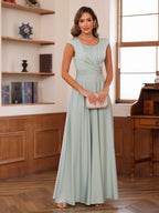 Fiorella Sage Green hem detail wedding guest dress