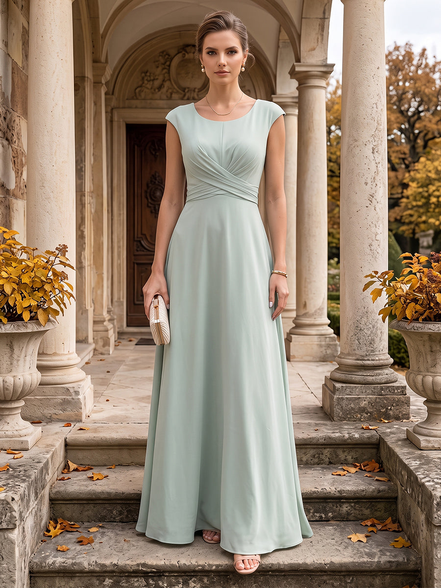 Alana Rose Sage Green side view mother of the bride dress