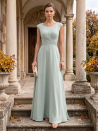 Alana Rose Sage Green side view mother of the bride dress