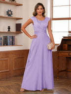 Fiorella Lilac front view wedding guest dress
