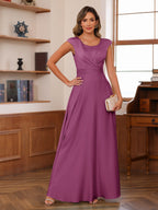 Fiorella Orchid front view wedding guest dress
