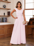 Fiorella Pearl Pink back view wedding guest dress