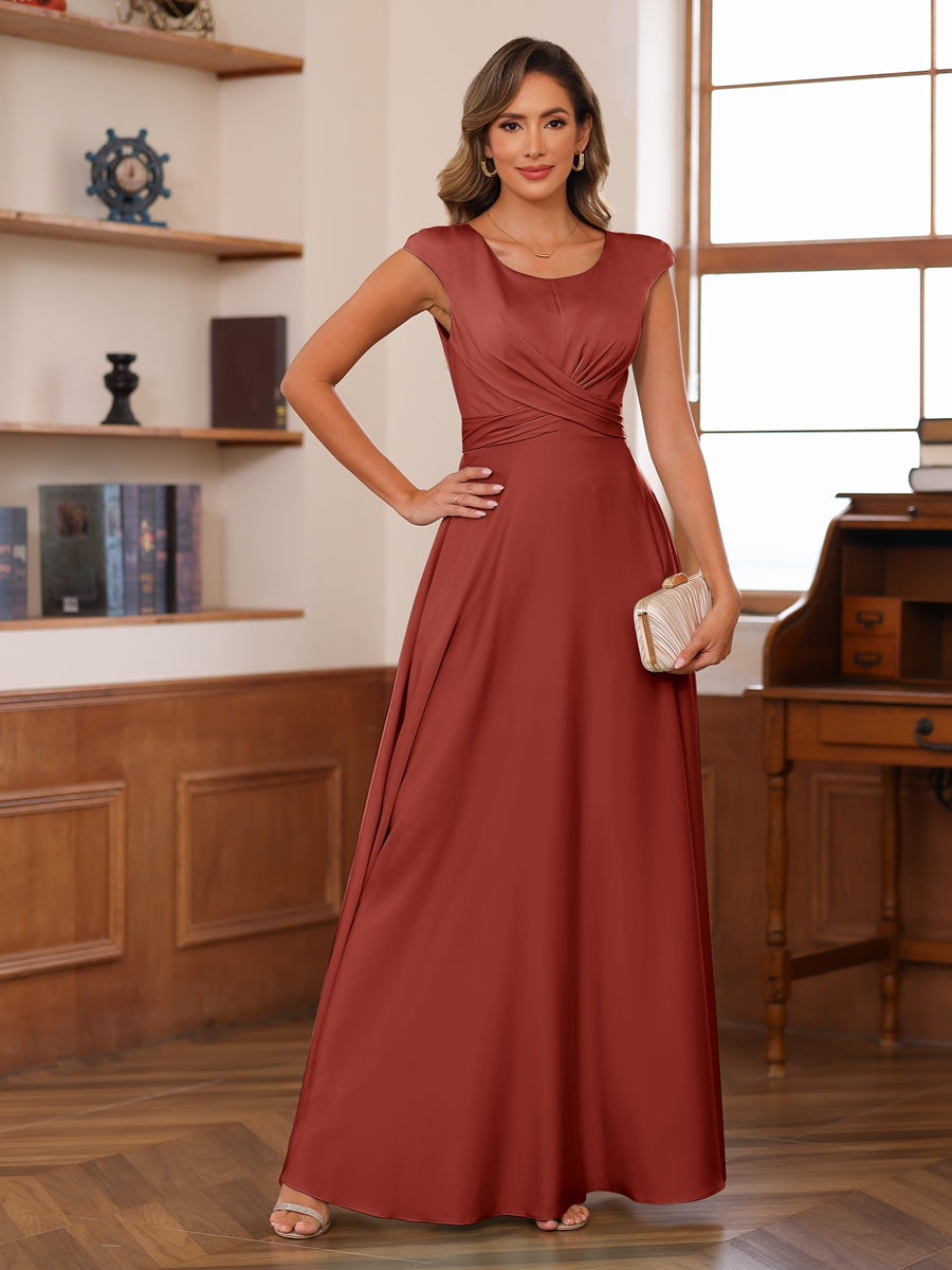 Fiorella Rust front view wedding guest dress