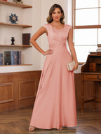 Alana Rose Coral back view mother of the bride dress