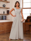 Fiorella Taupe front view wedding guest dress