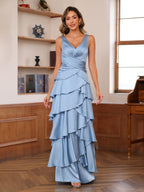 Cecilia Mae Dusty Blue detail view 7 mother of the bride dress
