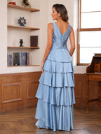 Cecilia Mae Dusty Blue detail view 8 mother of the bride dress