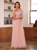 Isaline dusty rose alternate view mother of the bride dress