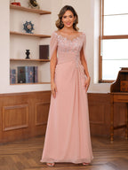 Isaline dusty rose bodice detail mother of the bride dress