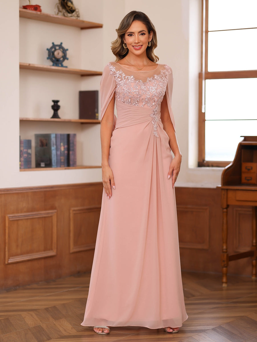 Isaline dusty rose bodice detail mother of the bride dress