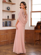 Marguerite Wren Dusty Rose detail view 8 mother of the bride dress