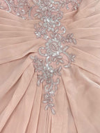 Marguerite Wren Dusty Rose side view mother of the bride dress