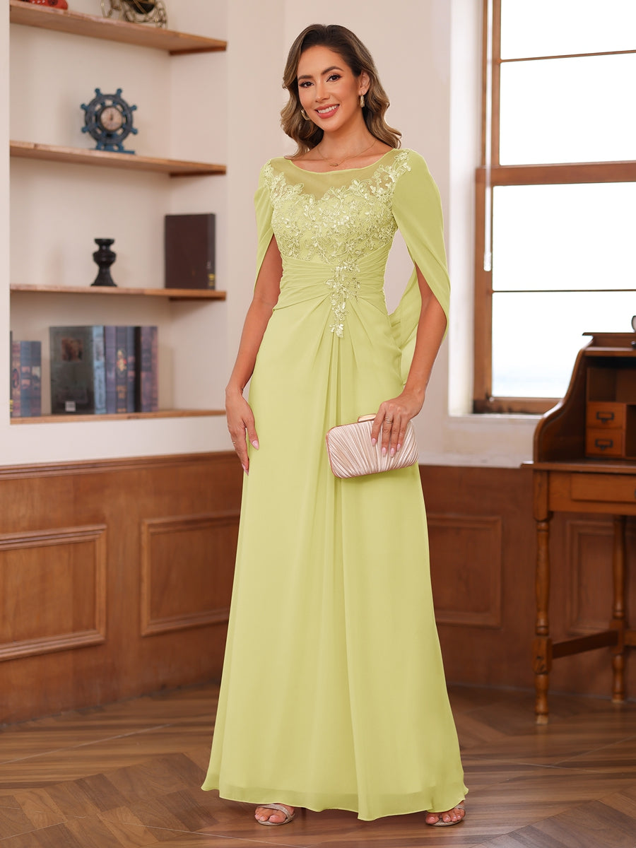 Isaline daffodil front view mother of the bride dress