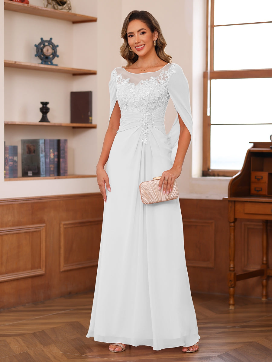 Isaline ivory front view mother of the bride dress