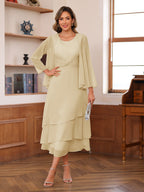 Wrenley Champagne front view wedding guest dress