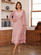 Wrenley Dusty Rose back view wedding guest dress