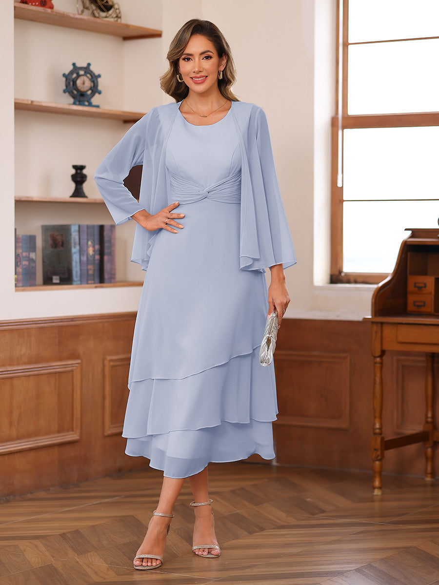 Wrenley Lavender front view wedding guest dress