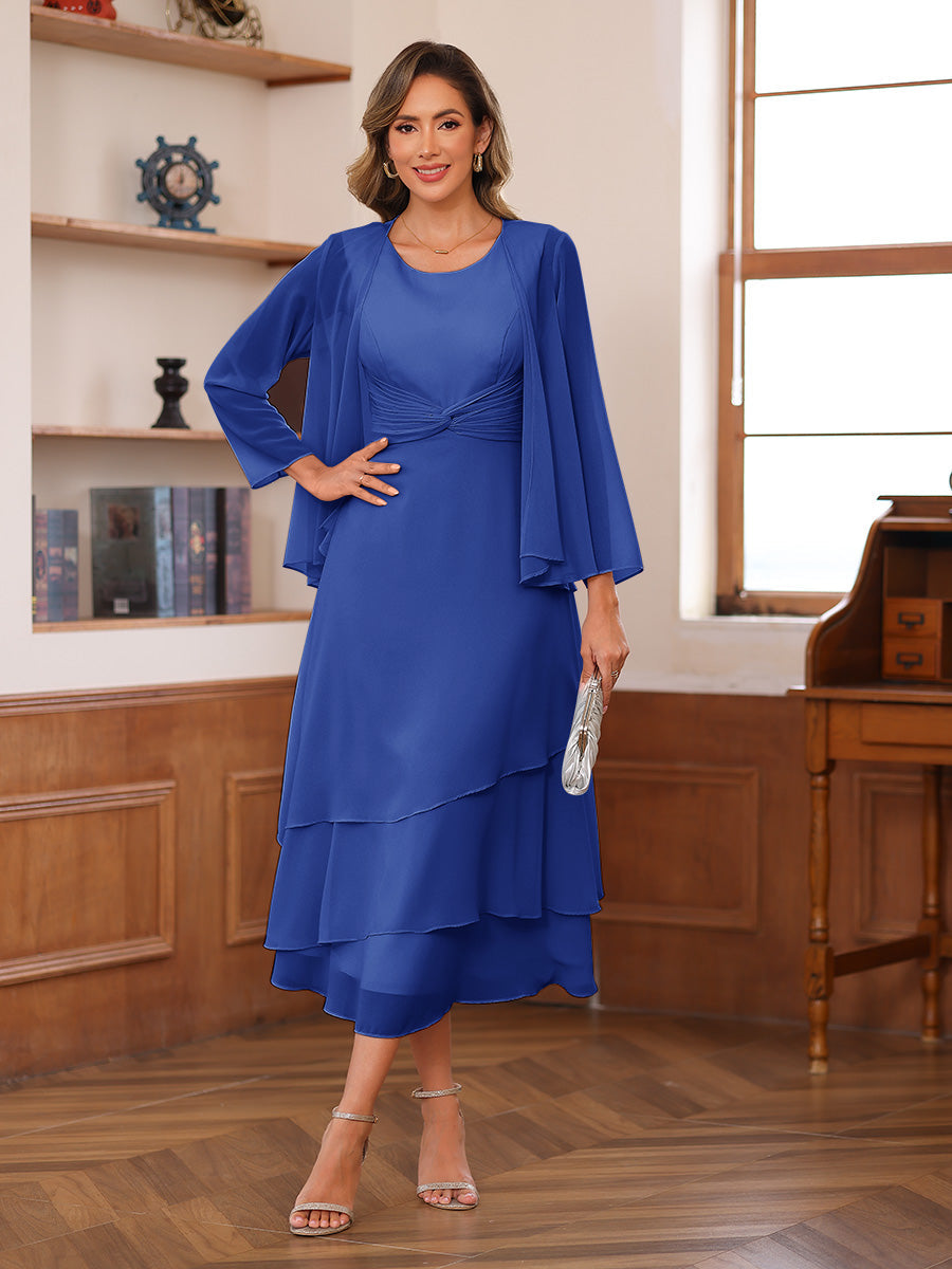 Lydia Claire Royal Blue back view mother of the bride dress