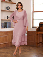 Lydia Claire Mauve front view mother of the bride dress