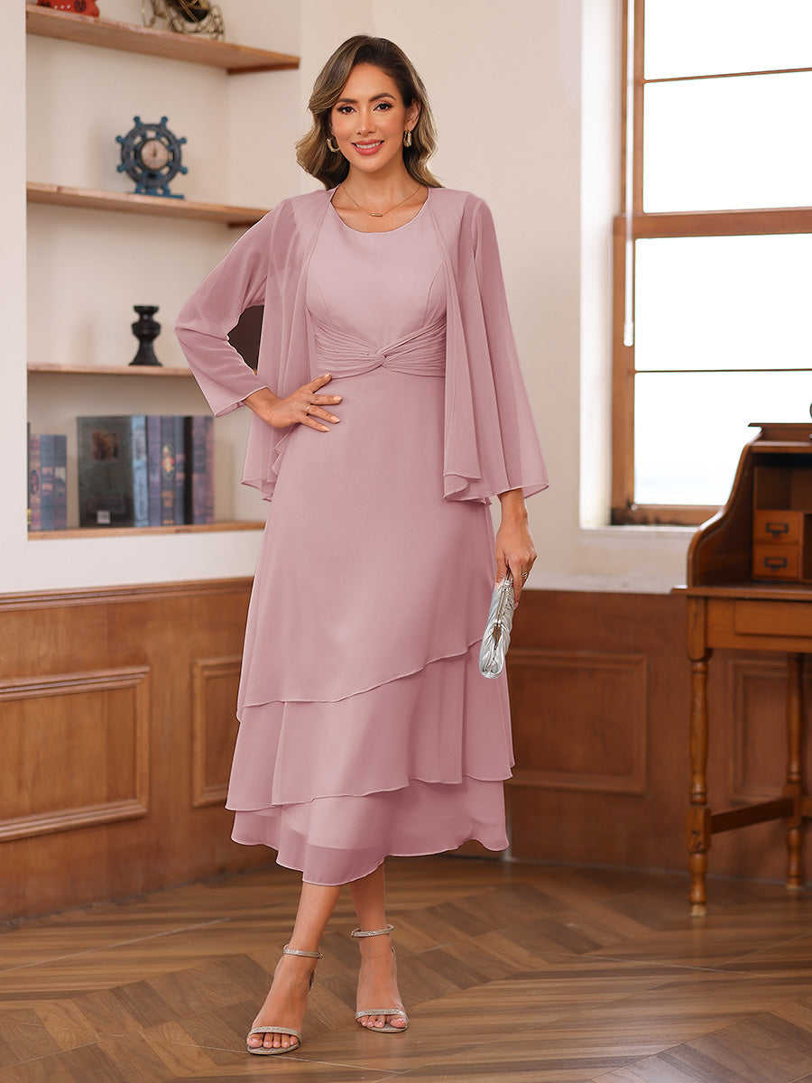 Lydia Claire Mauve front view mother of the bride dress