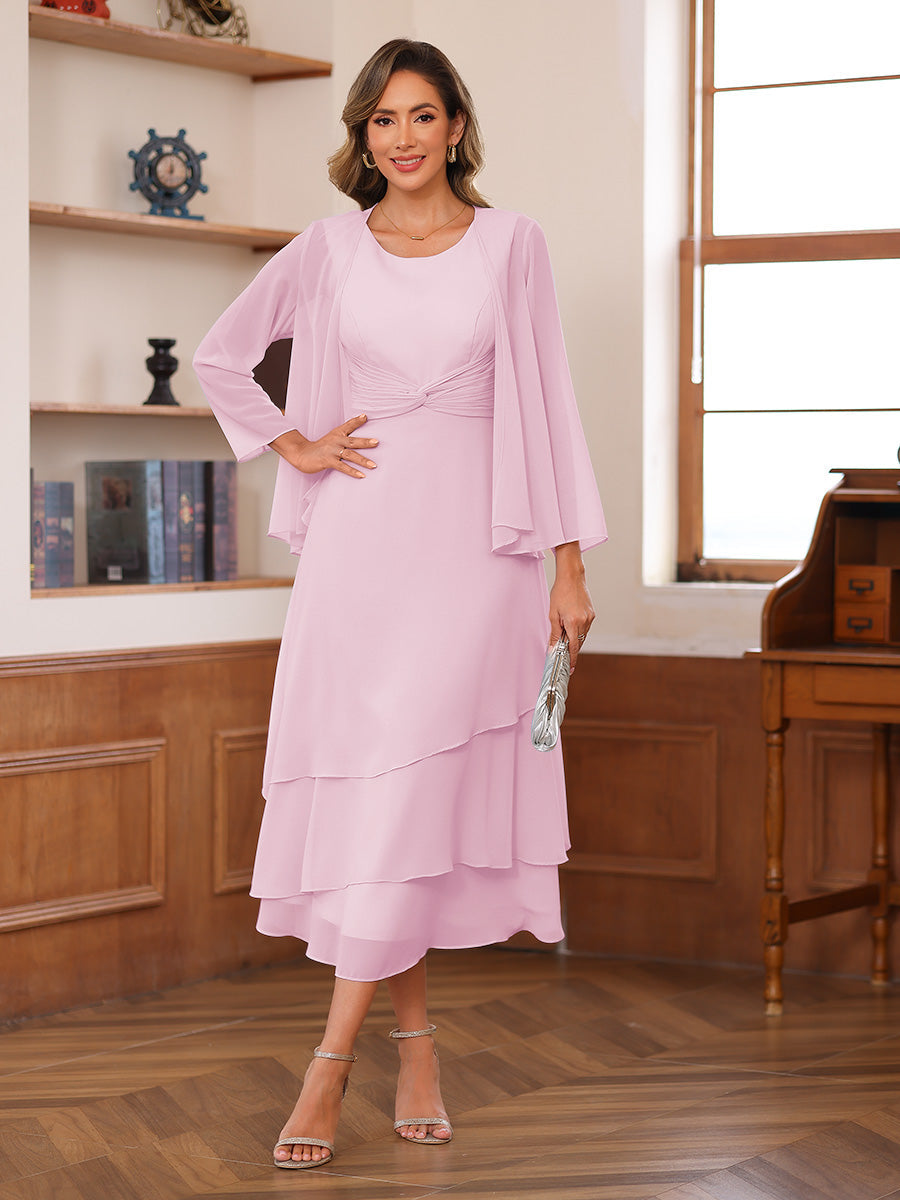 Lydia Claire Rose Pink front view mother of the bride dress