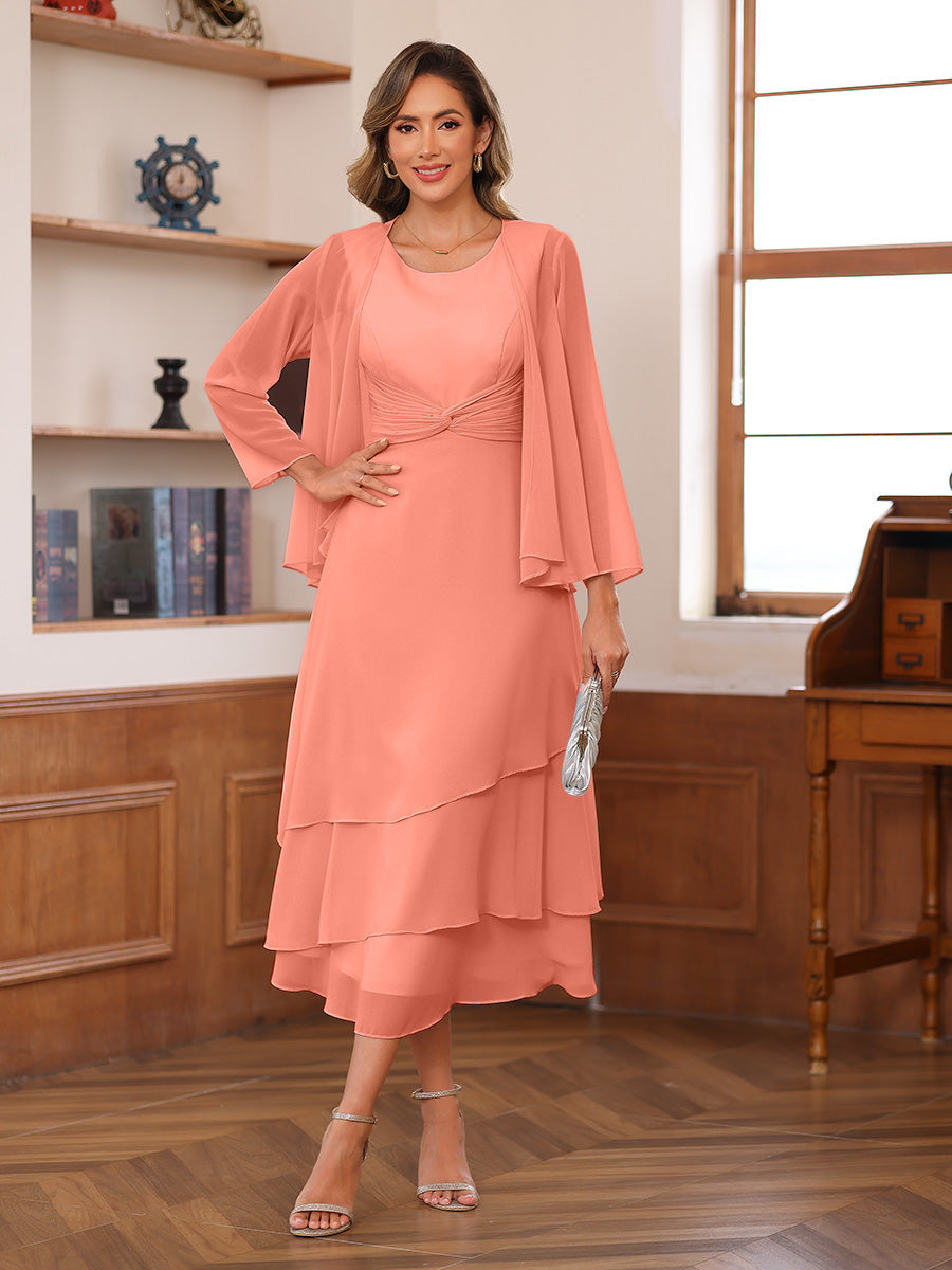 Wrenley Coral back view wedding guest dress