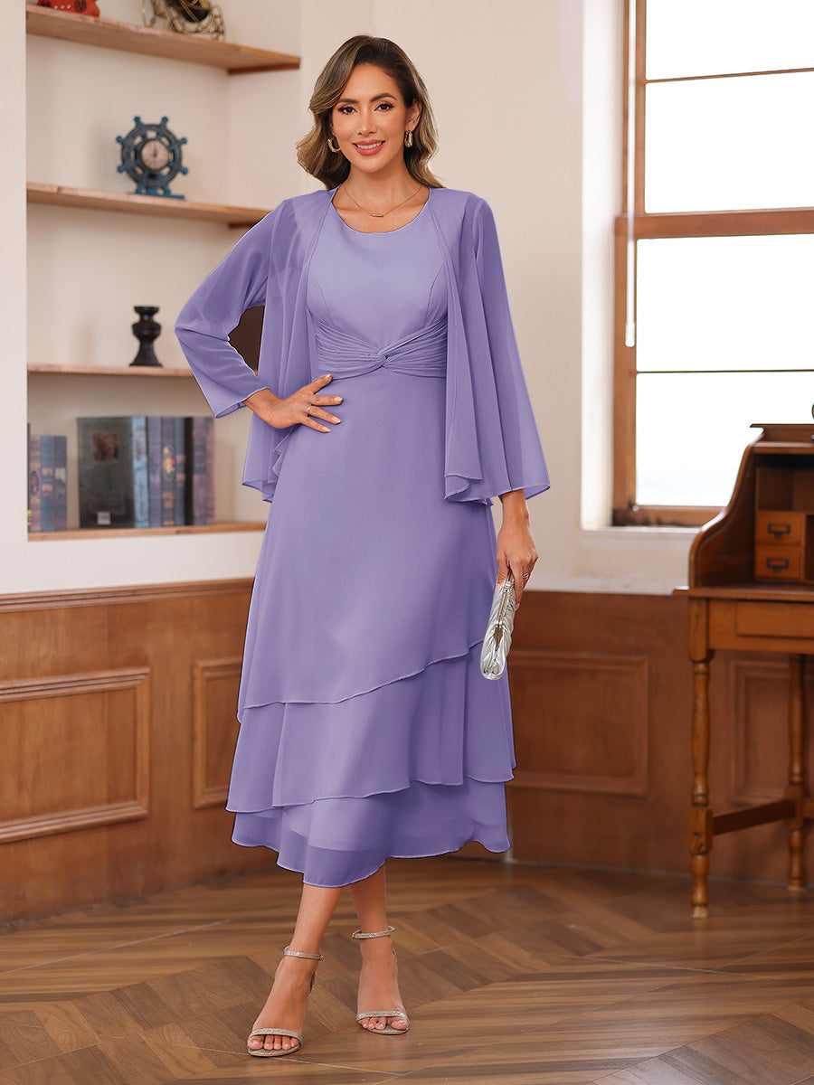 Wrenley Wisteria back view wedding guest dress