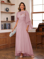 Olivia Grace Mauve front view mother of the bride dress