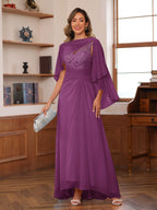 Opaline Orchid front view wedding guest dress