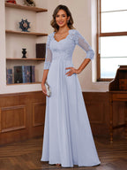 Celine lavender front view mother of the bride dress