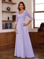 Celine lilac front view mother of the bride dress