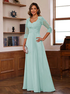 Celine pool blue alternate front view 2 mother of the bride dress