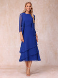 Blyss Brown front view wedding guest dress