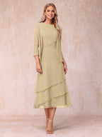Blyss Champagne back view wedding guest dress