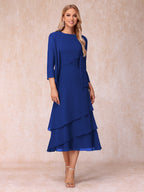 Blyss Royal Blue back view wedding guest dress